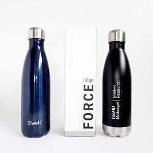LOT 2 SWELL and H2GO Stainless Steel Double Wall Hot & Cold Water Bottles 17oz